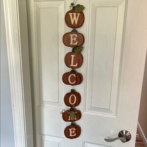 Pumpkin Welcome Door Hanging